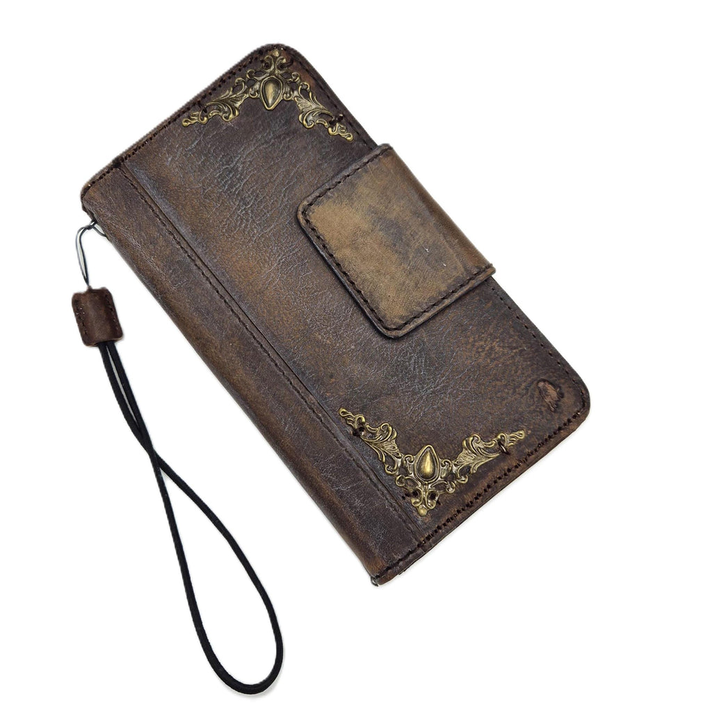 Handmade Leather Wallet Case for Oppo Find N3, Reno 12 Pro
