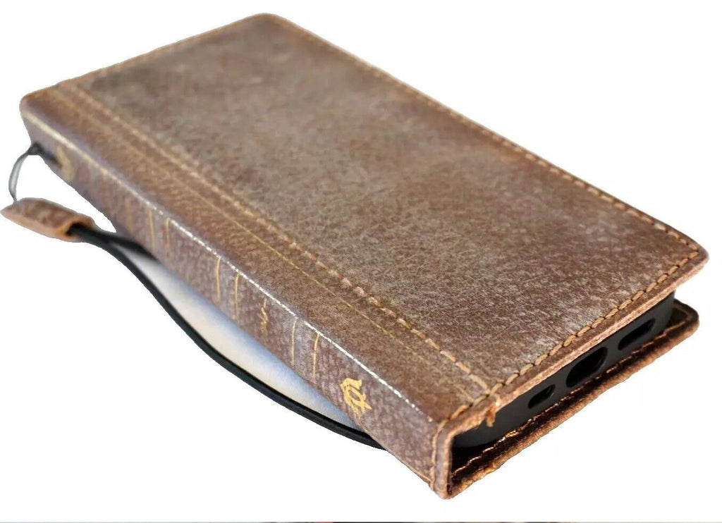 Handmade Leather Book Wallet Case for Google Pixel