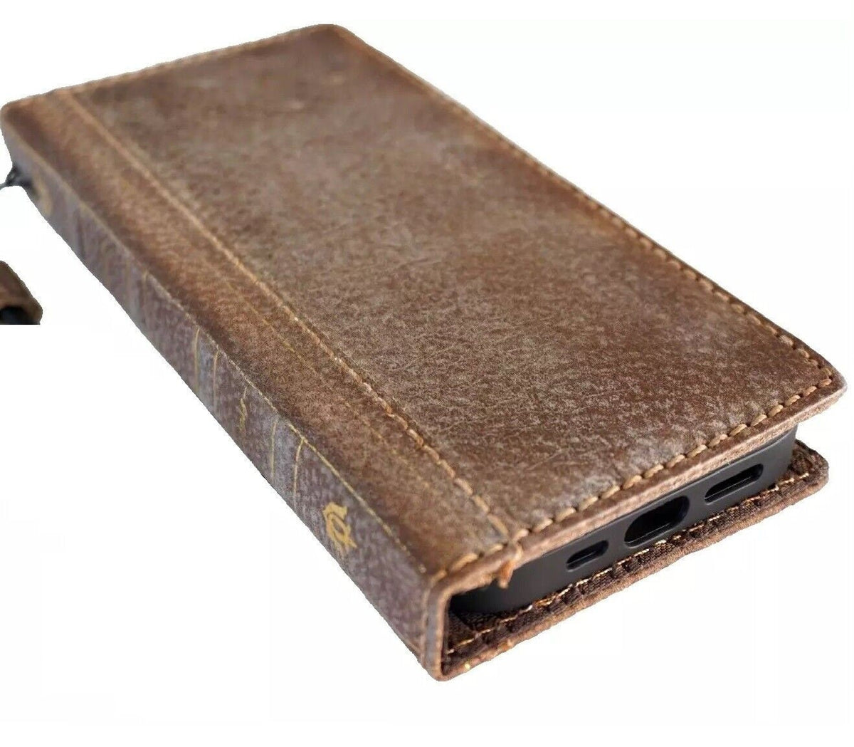 Handmade Leather Wallet Case for Galaxy Z Fold 2/3/4/5/6/7 - Book Style Cover