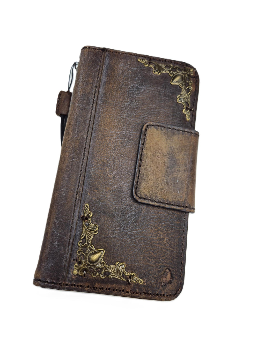 Handmade Leather Wallet Case for Oppo Find N3, Reno 12 Pro