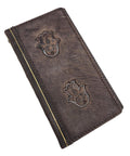 Handmade Leather Galaxy Z Fold Wallet Case: Hamsa Art Design