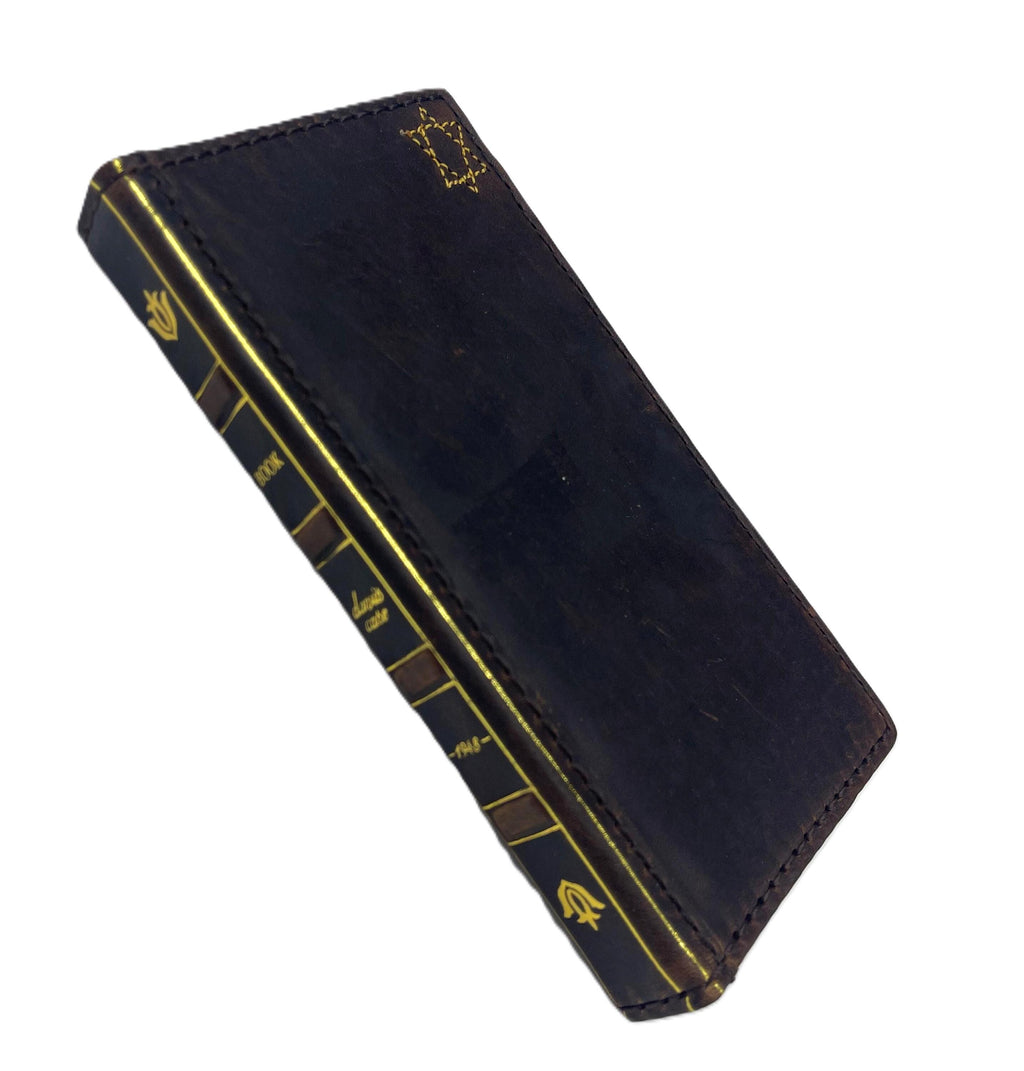 Handmade Leather iPhone Wallet Case: Star Of David Book Design