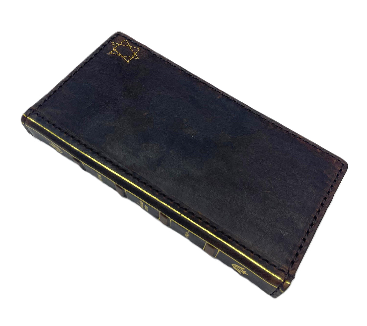 Genuine Leather fo OnePlus 12 12R  Cover full handmade design Star Of David