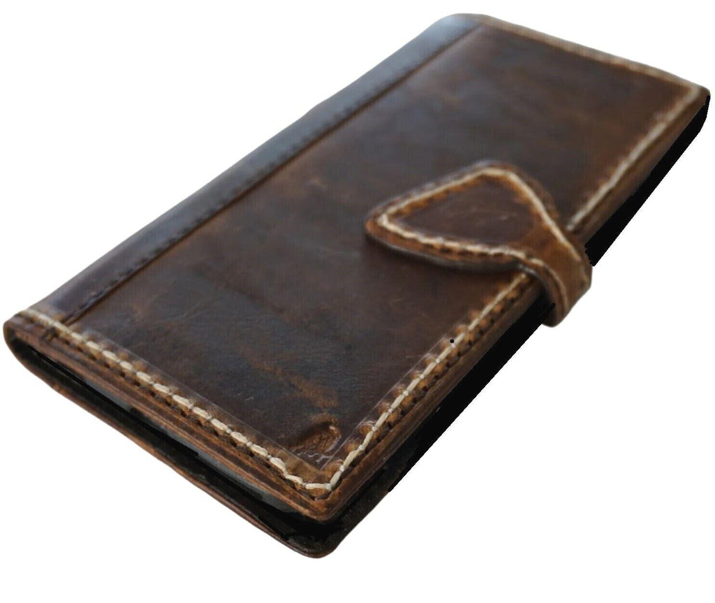 Hand Sewn Leather iPhone Wallet Case: Card Slots Cover