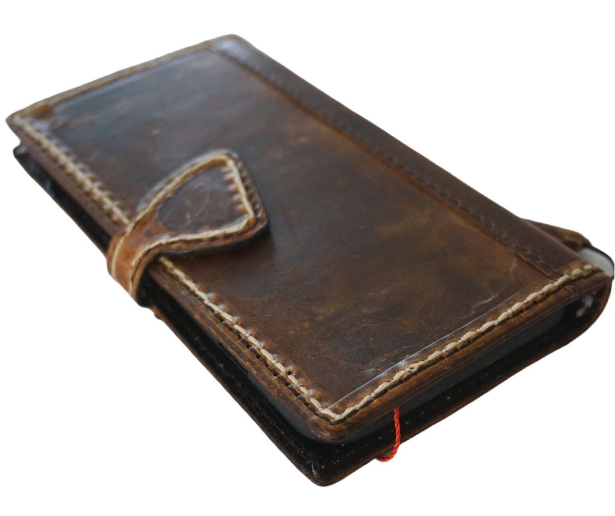 Hand Sewn Leather Wallet Case: Galaxy S22/S23/S24 Ultra, Note, A53/A55
