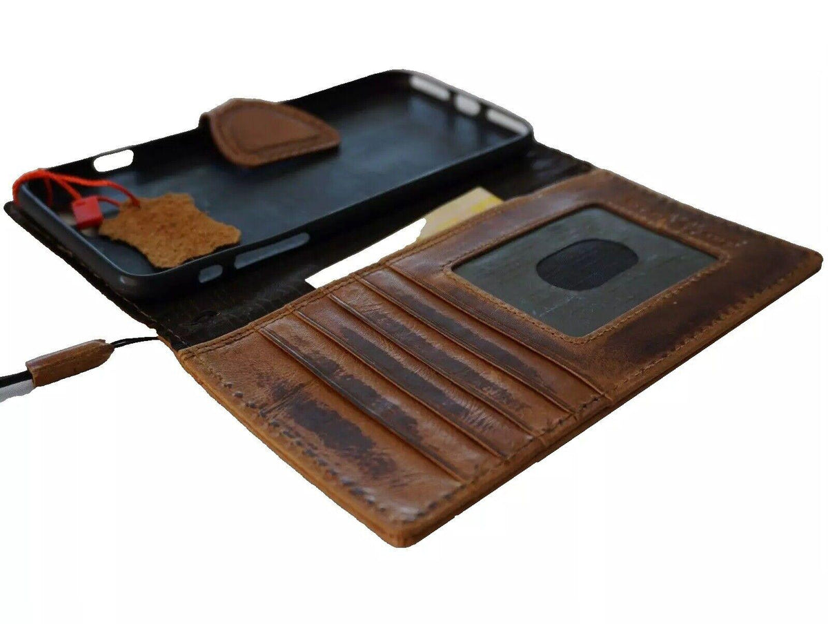 Genuine Leather fo OnePlus Open Case Wallet Handmade Wireless Luxury Diy Polish