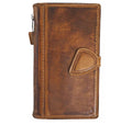 Handmade Leather Wallet Case for Galaxy: Vintage Polish Cover