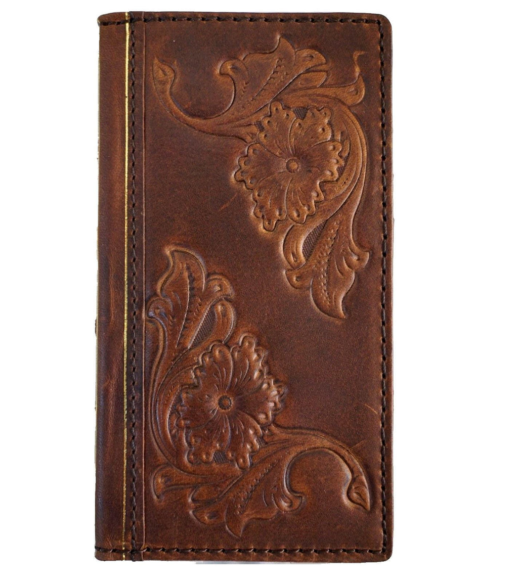 Handmade Leather Wallet Case for Vivo X Fold 3 Pro: Art Book Style