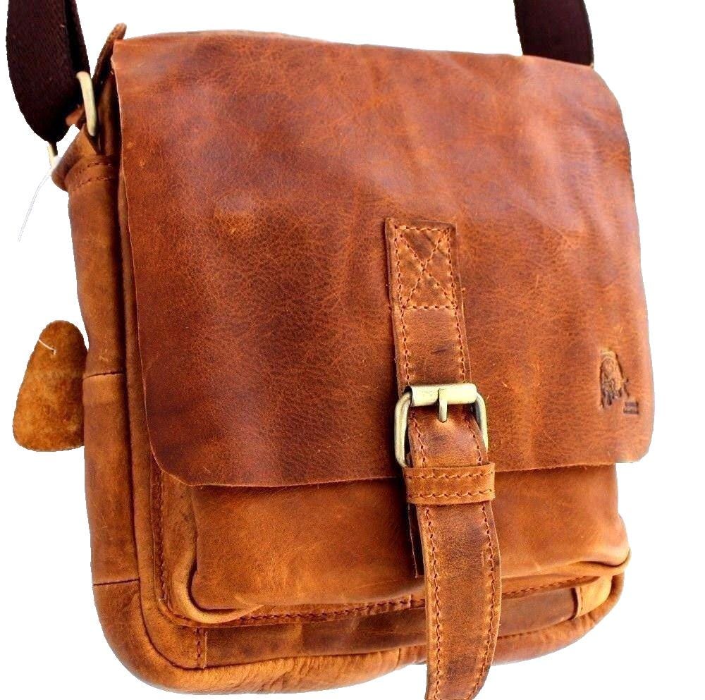 Genuine Leather Bag - Handmade Side Bag for Men and Women Vintage Gift