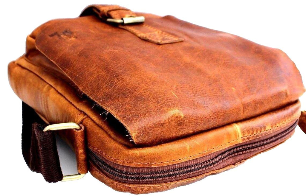 Genuine Leather Bag - Handmade Side Bag for Men and Women Vintage Gift