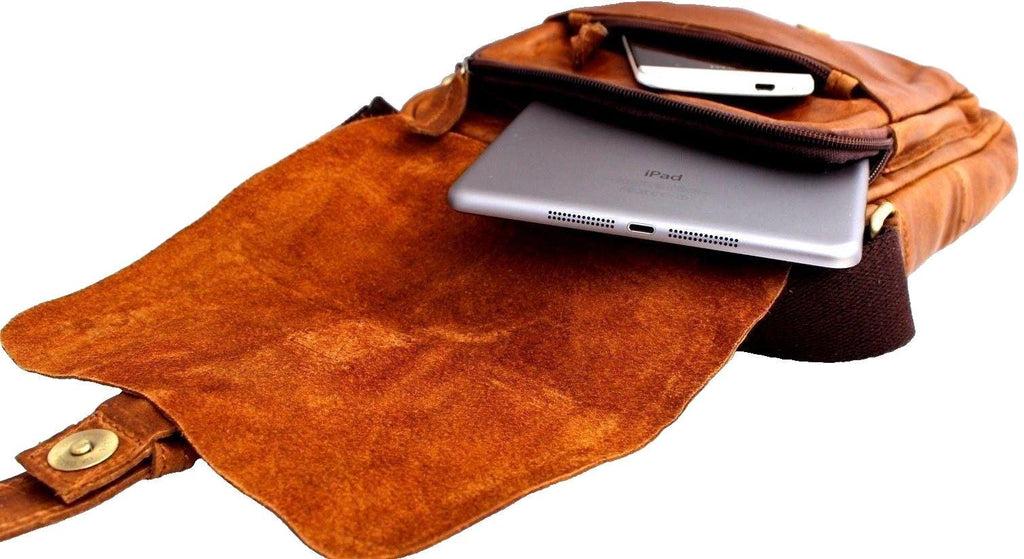 Genuine Leather Bag - Handmade Side Bag for Men and Women Vintage Gift
