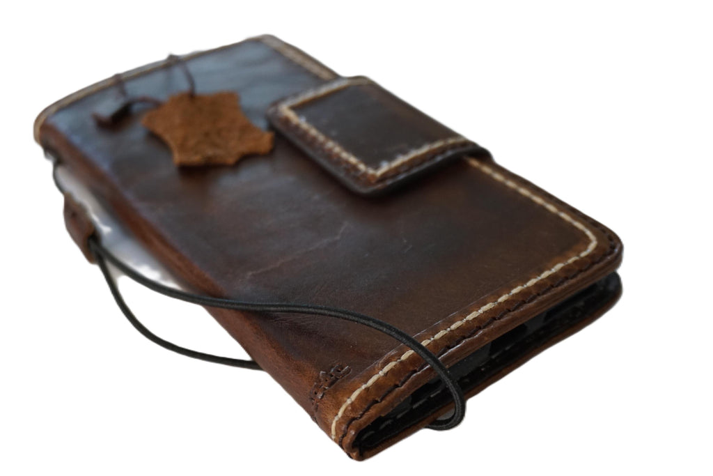 Hand Sewn Genuine Leather iPhone Wallet Case with Card Slots