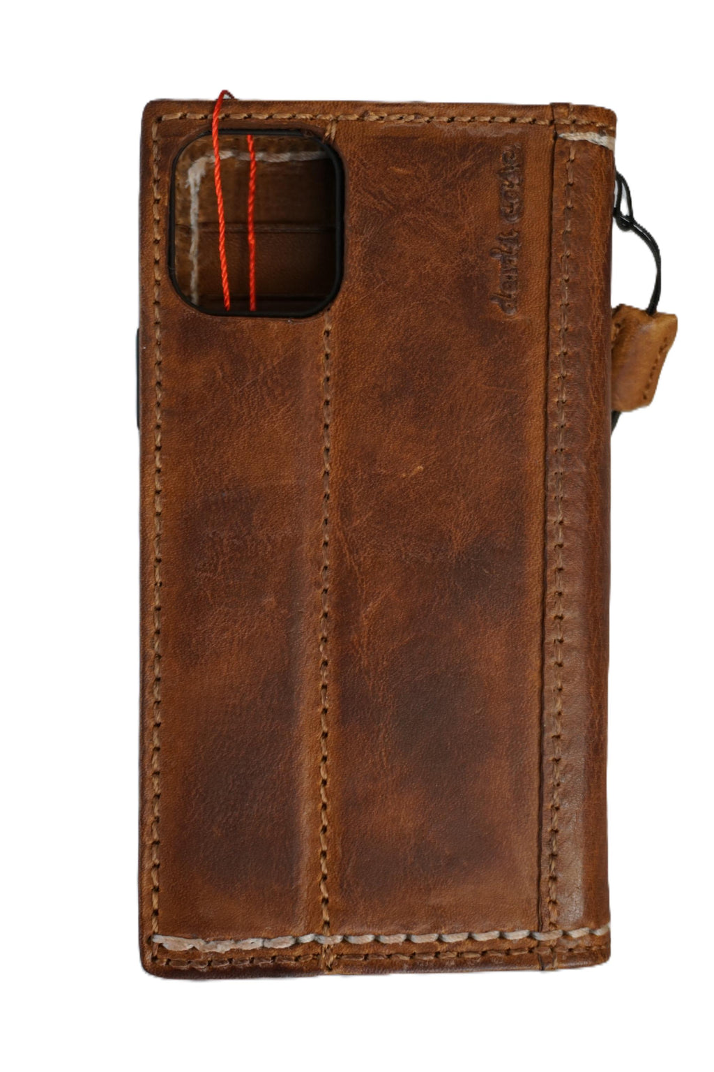 Hand Sewn Leather Wallet Case for Galaxy S22 S23 S24 Ultra