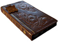 Vintage Leather iPhone Wallet Case: Floral Embossed Book Cover