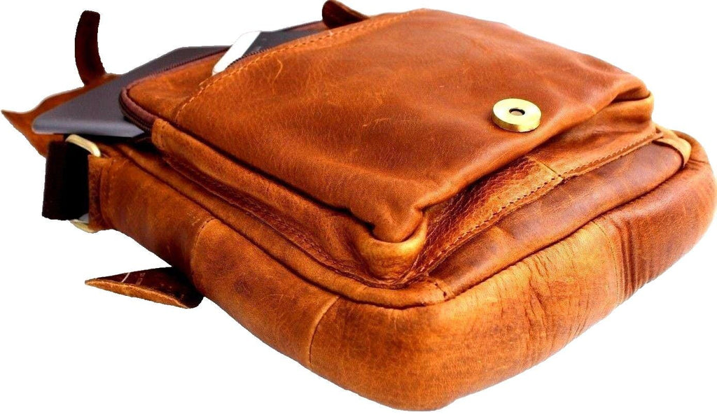 Genuine Leather Bag - Handmade Side Bag for Men and Women Vintage Gift