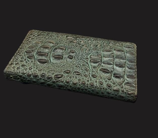 Handmade Green Leather Wallet Case for OnePlus 12 12R