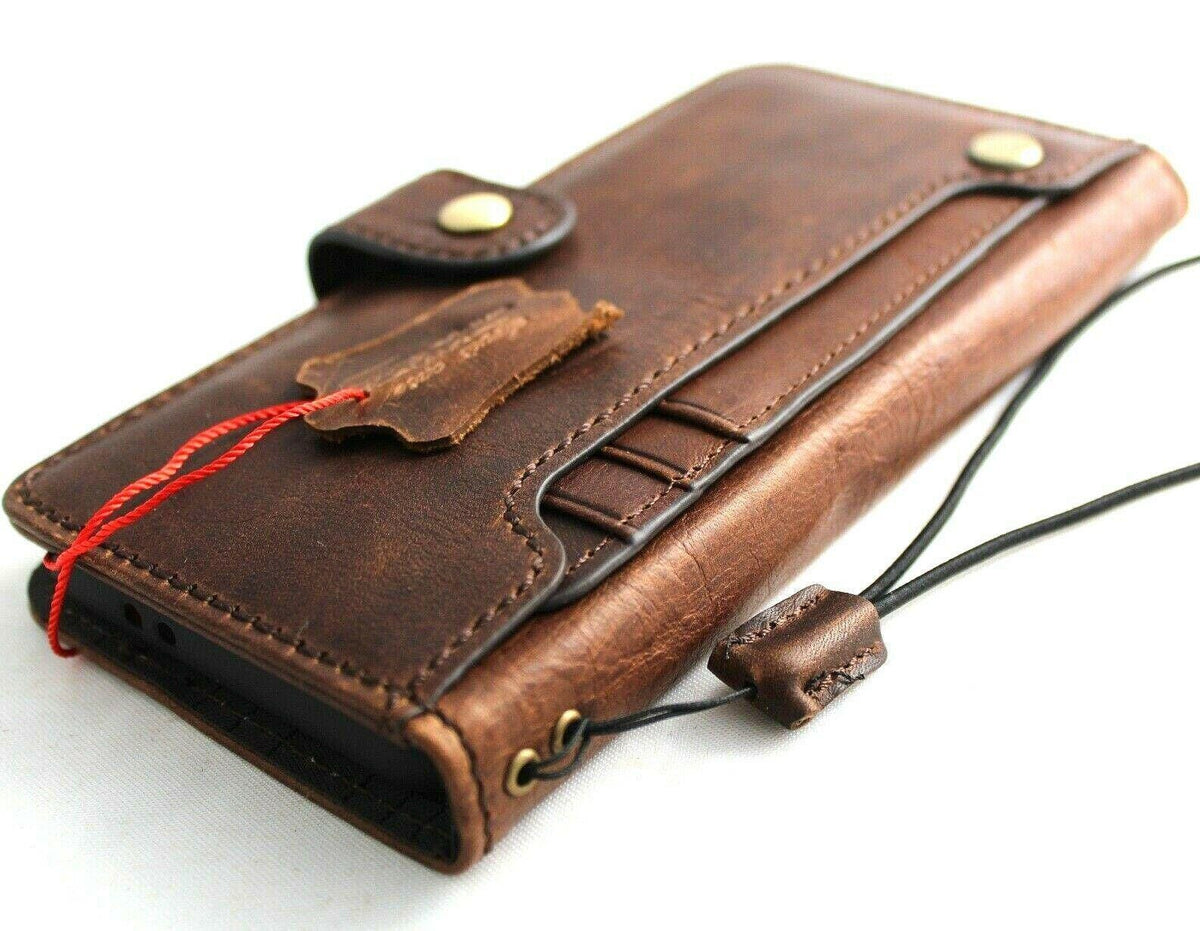 Handmade Leather Wallet Case For Galaxy S21 S22 S23 S24 S25 S26 Ultra, Card Slots