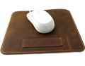 Genuine Handmade  Leather Mouse Pad Handcrafted soft Vintage Art