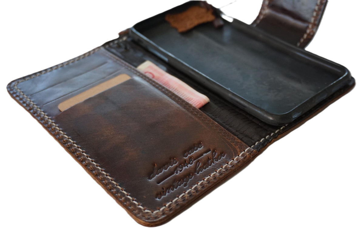 Handmade Leather Wallet Case for Galaxy Z Fold 3/4/5/6