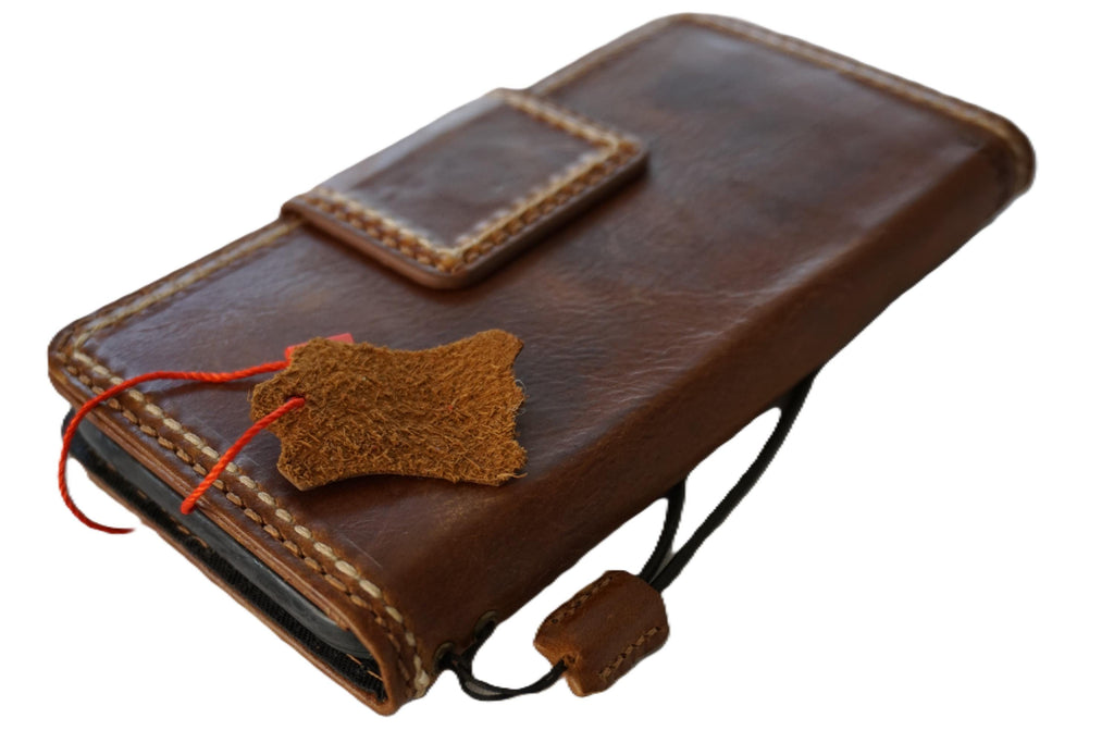 Genuine Leather fo OnePlus Open cover Wallet Handmade Wireless Luxury Hand sewing