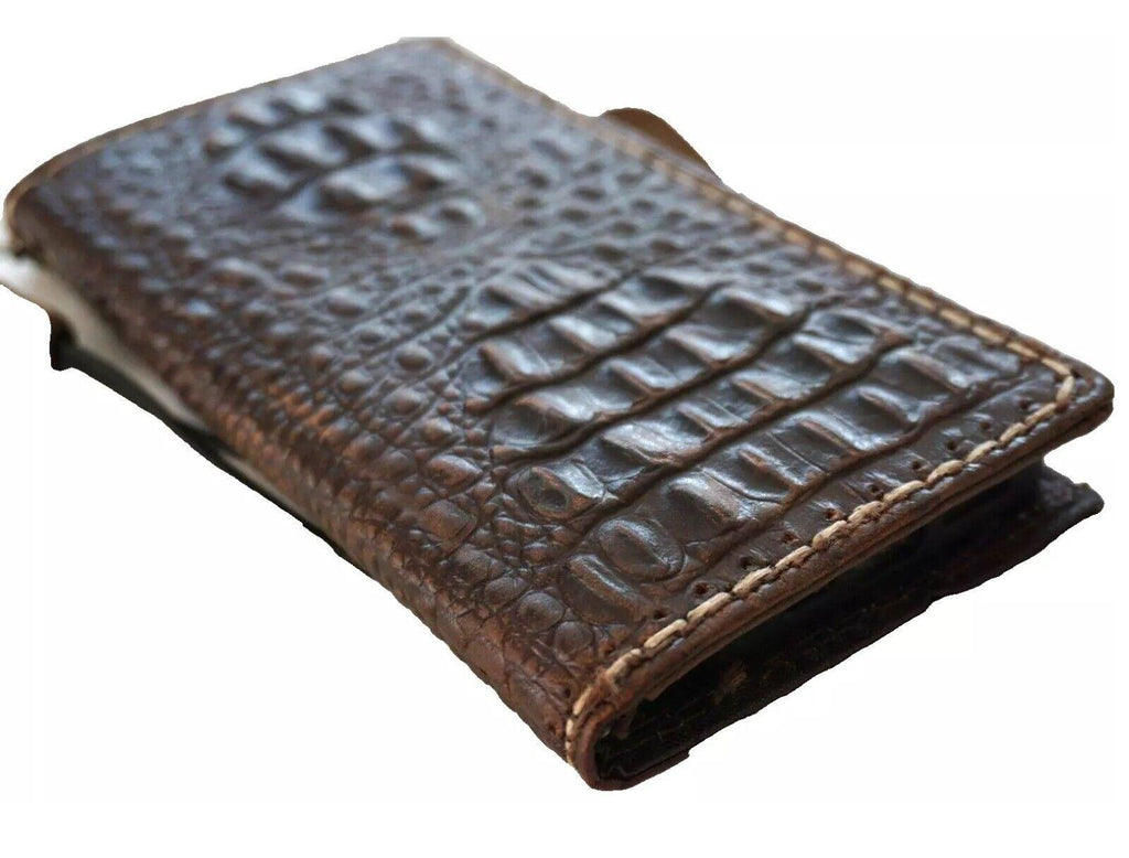 Handmade Leather Wallet Case for Oppo Find N3, Reno 12 Pro