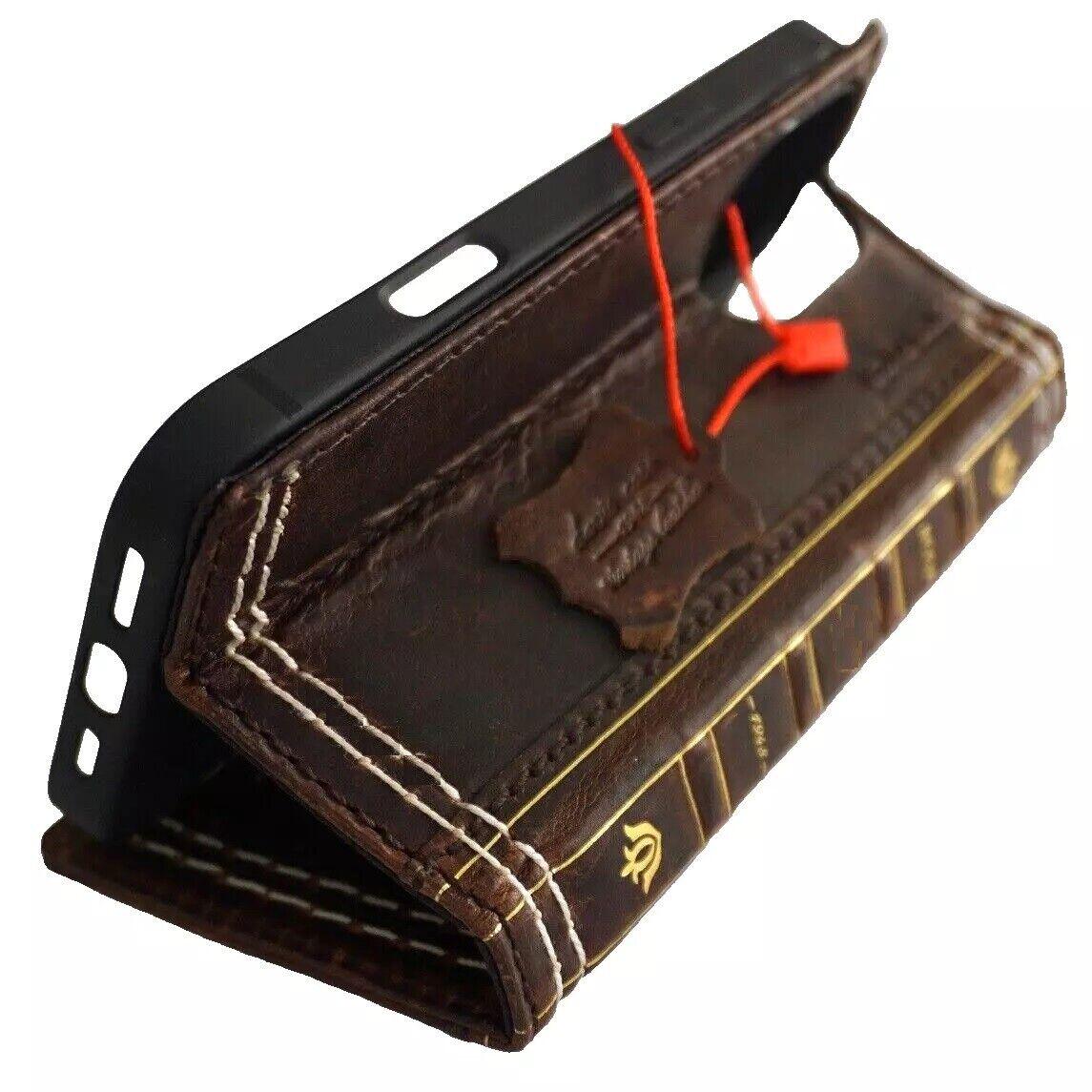 Handmade Leather Wallet Case for Galaxy Z Fold: Book Style Cover