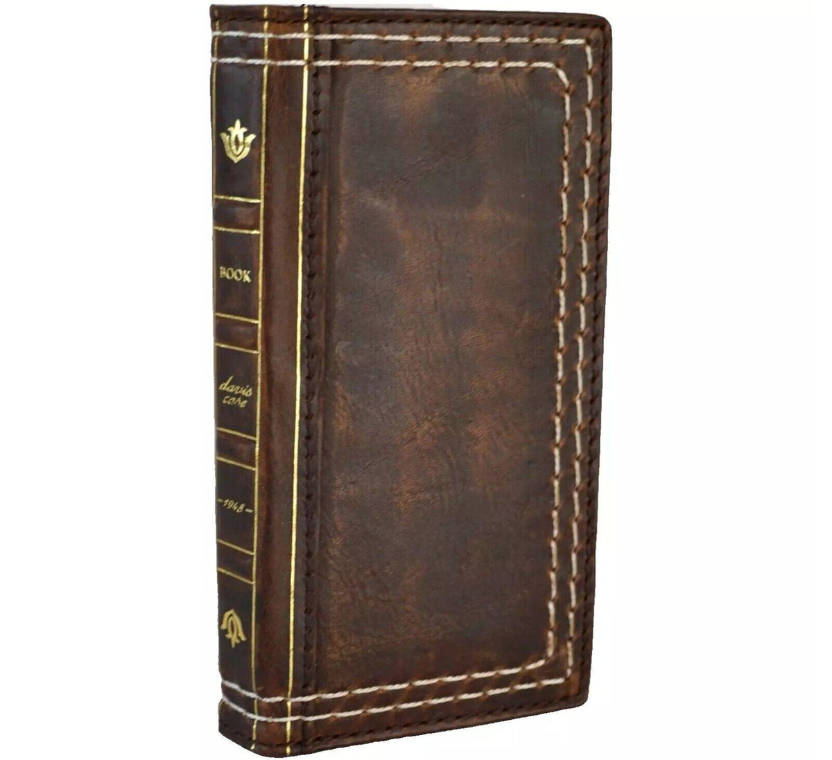 Handmade Leather Book Wallet Case for Vivo X Fold 3 Pro
