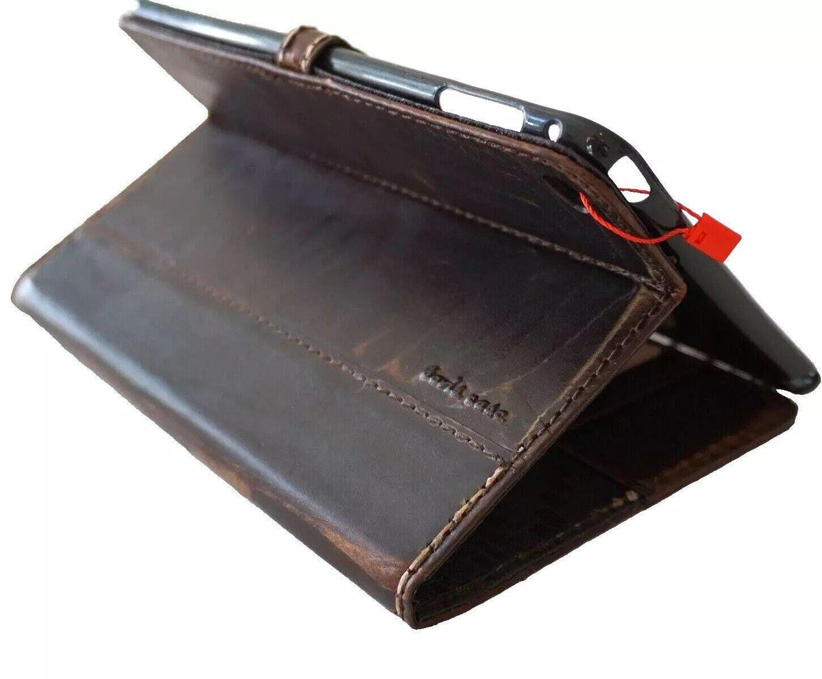 Vintage Leather iPad Mini Case: Magnetic Wallet, Hand Sewn
