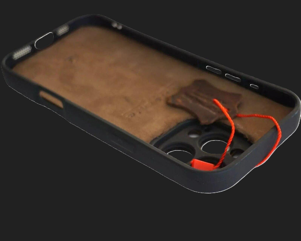 Handmade Genuine Leather iPhone Case: Crocodile Art Stitch