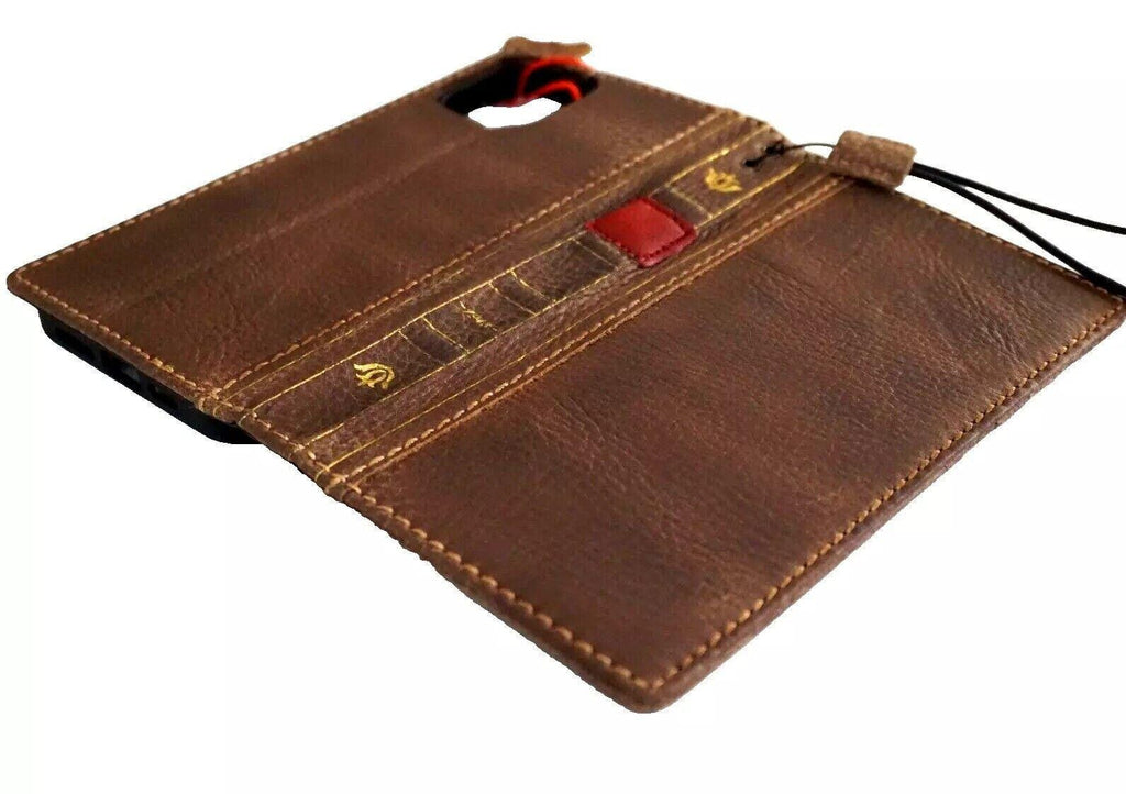 Handmade Leather Book Wallet Case for Google Pixel