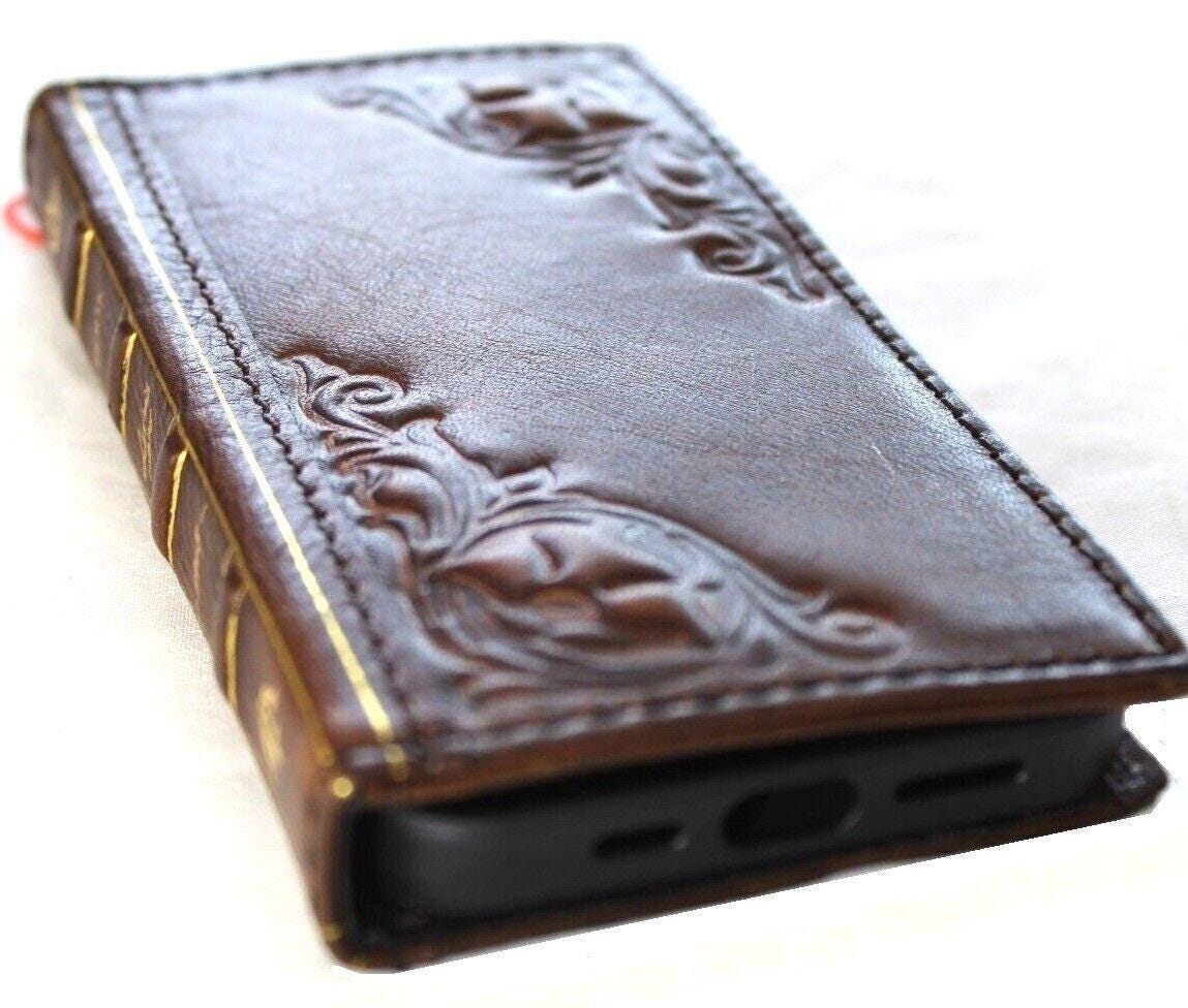 Vintage Book Style Leather iPhone 17 Wallet Case with Card Slots