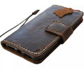 Handmade Leather iPhone Wallet Case: Vintage Book Design