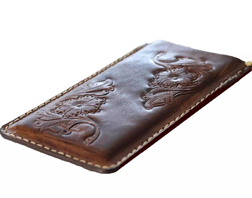Handmade Leather Phone Case: Vintage Wallet with Card Slots