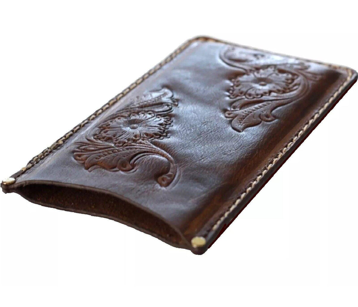 Handmade Leather Phone Case: Vintage Wallet with Card Slots