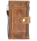 Genuine Leather iPhone Wallet Case: Credit Card Slots & Zipper
