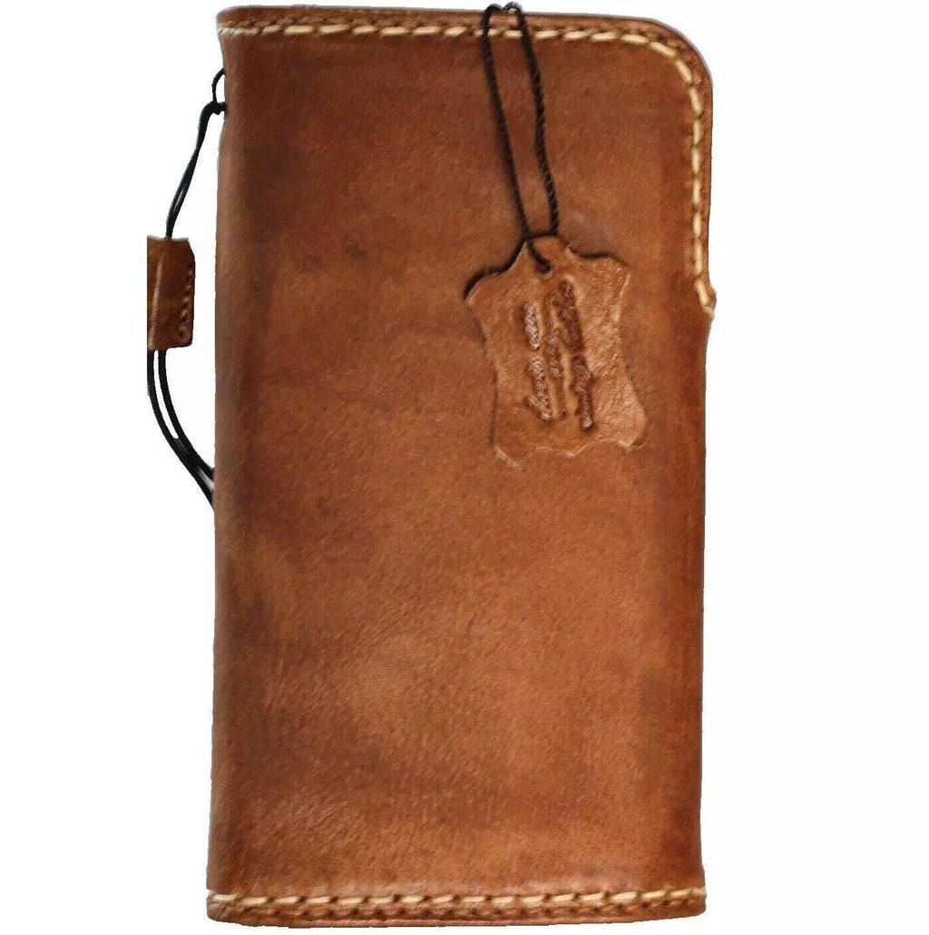 Genuine Leather iPhone Wallet Case: Vintage Book Style