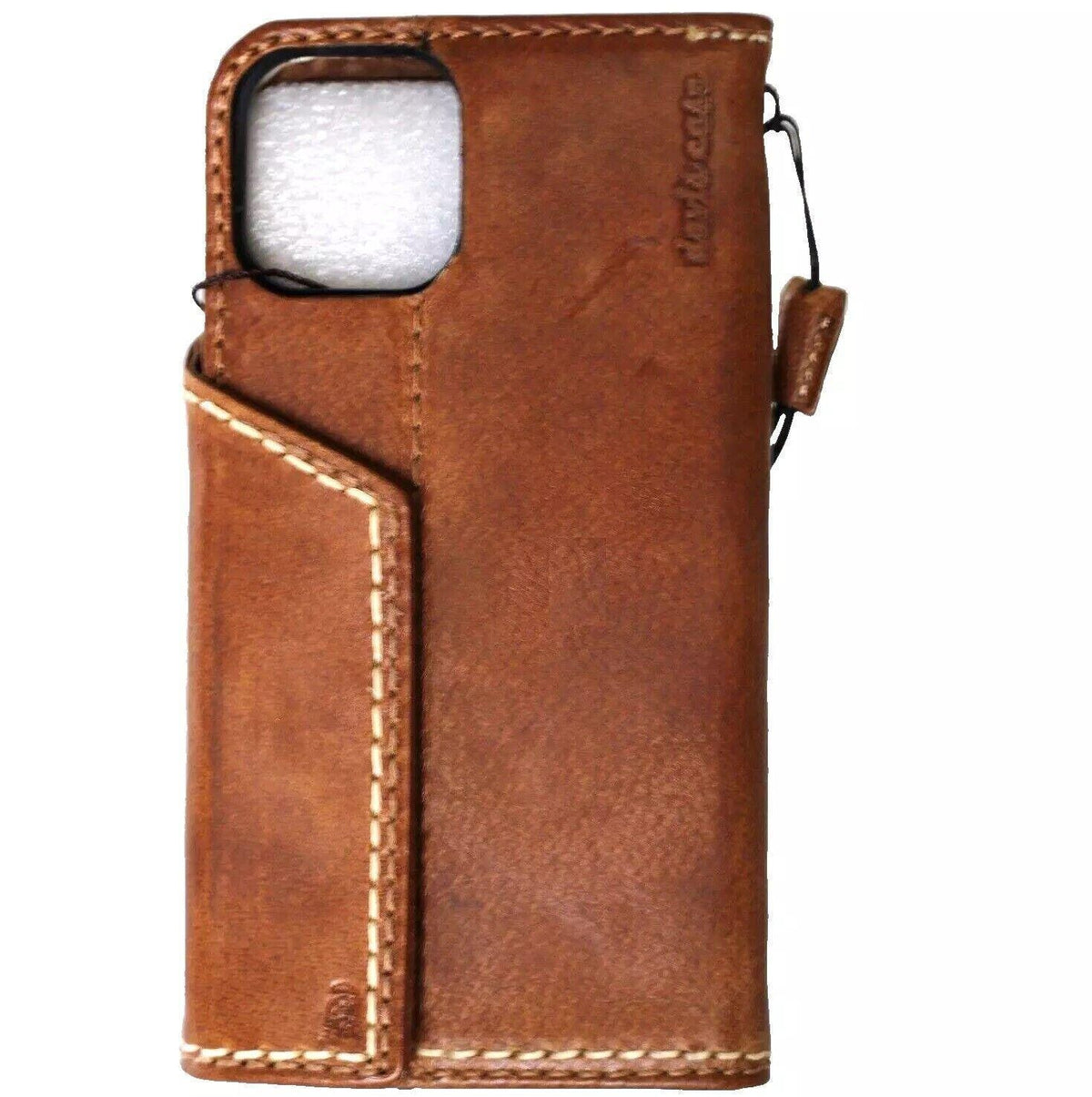 Handmade Leather Wallet Case for Google Pixel: Vintage Card Slots