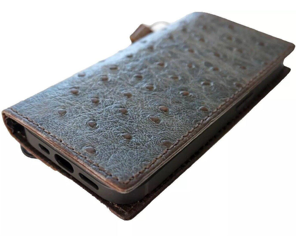Ostrich Style Leather Wallet Case for Google Pixel