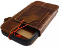 Genuine Leather iPhone Wallet Case: Removable Book Design