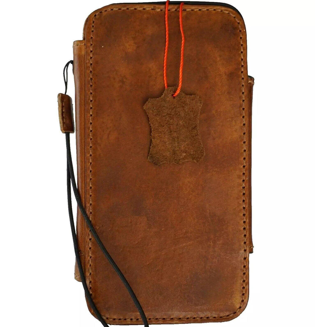 Genuine Leather iPhone Wallet Case: Removable Book Design