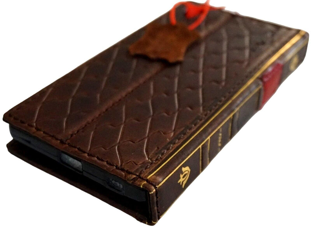 Handmade Leather Book Wallet Case for Google Pixel Fold
