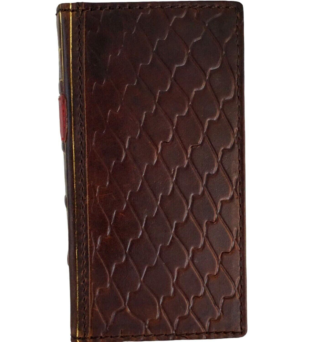 Handmade Leather Book Wallet Case for Google Pixel Fold