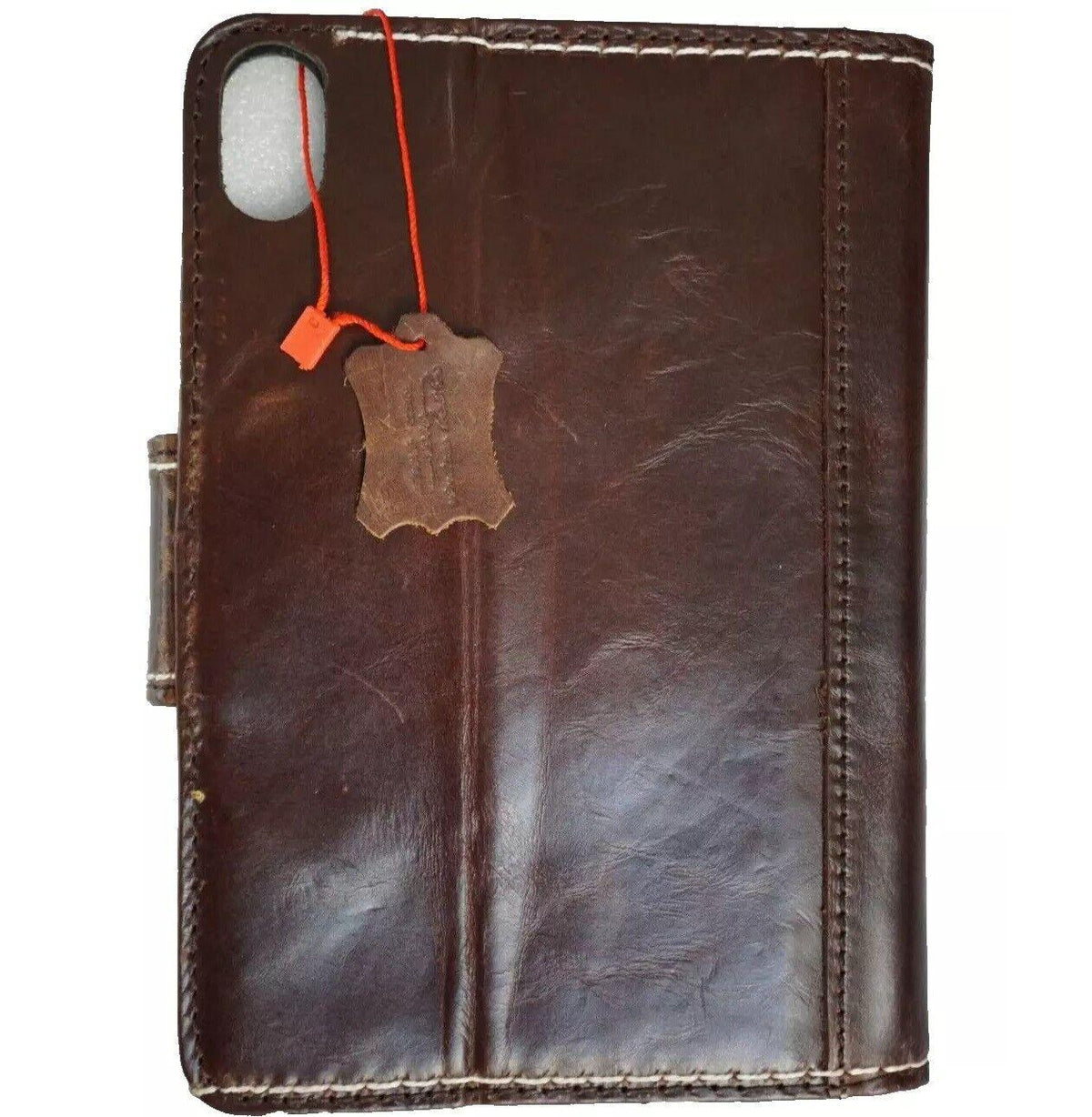 Vintage Leather iPad Mini Case: Magnetic Wallet, Hand Sewn
