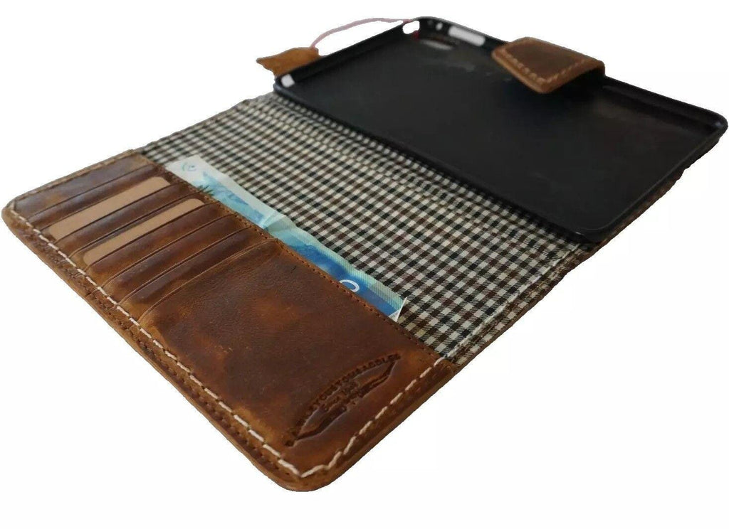 Vintage Leather iPad Mini Case: Magnetic Wallet, Hand Sewn