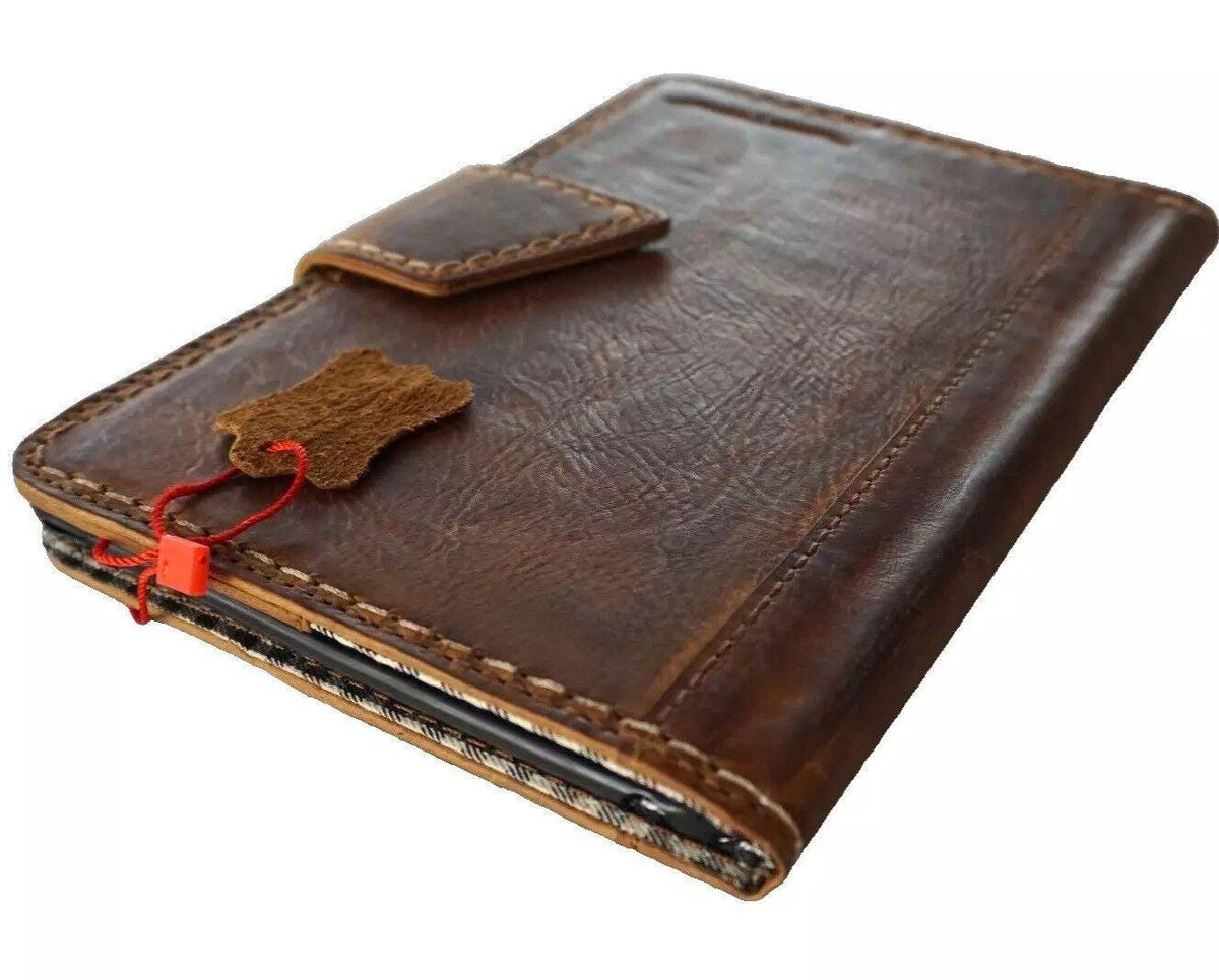Vintage Leather iPad Mini Case: Magnetic Wallet, Hand Sewn