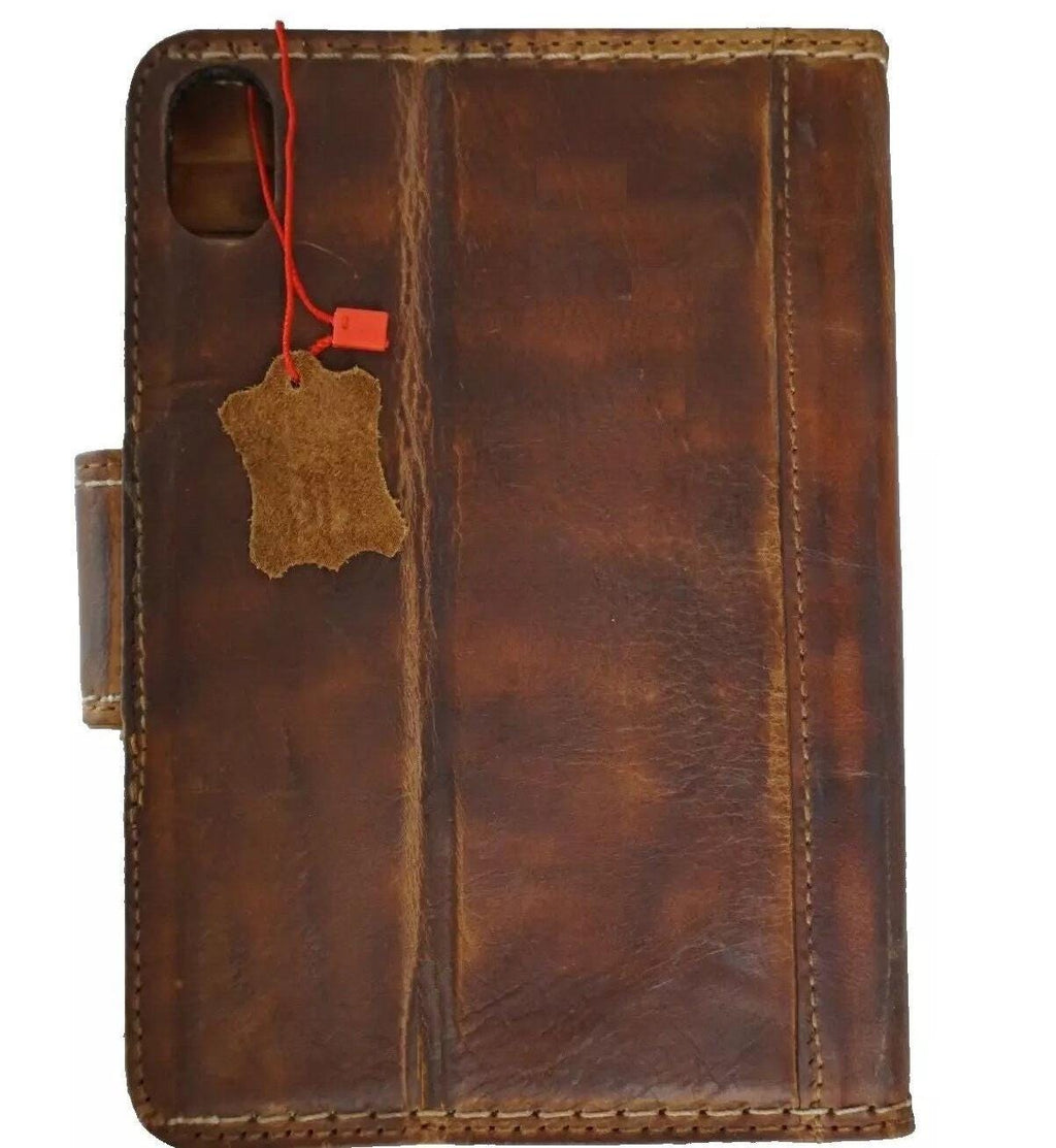 Vintage Leather iPad Mini Case: Magnetic Wallet, Hand Sewn