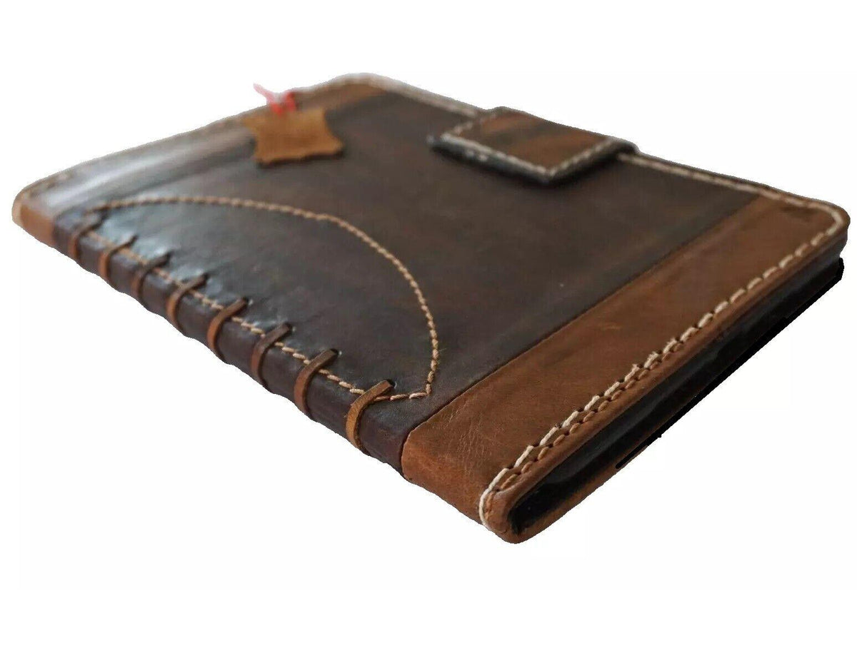Vintage Leather Football iPad Mini Case: Magnetic Wallet, Hand Sewn