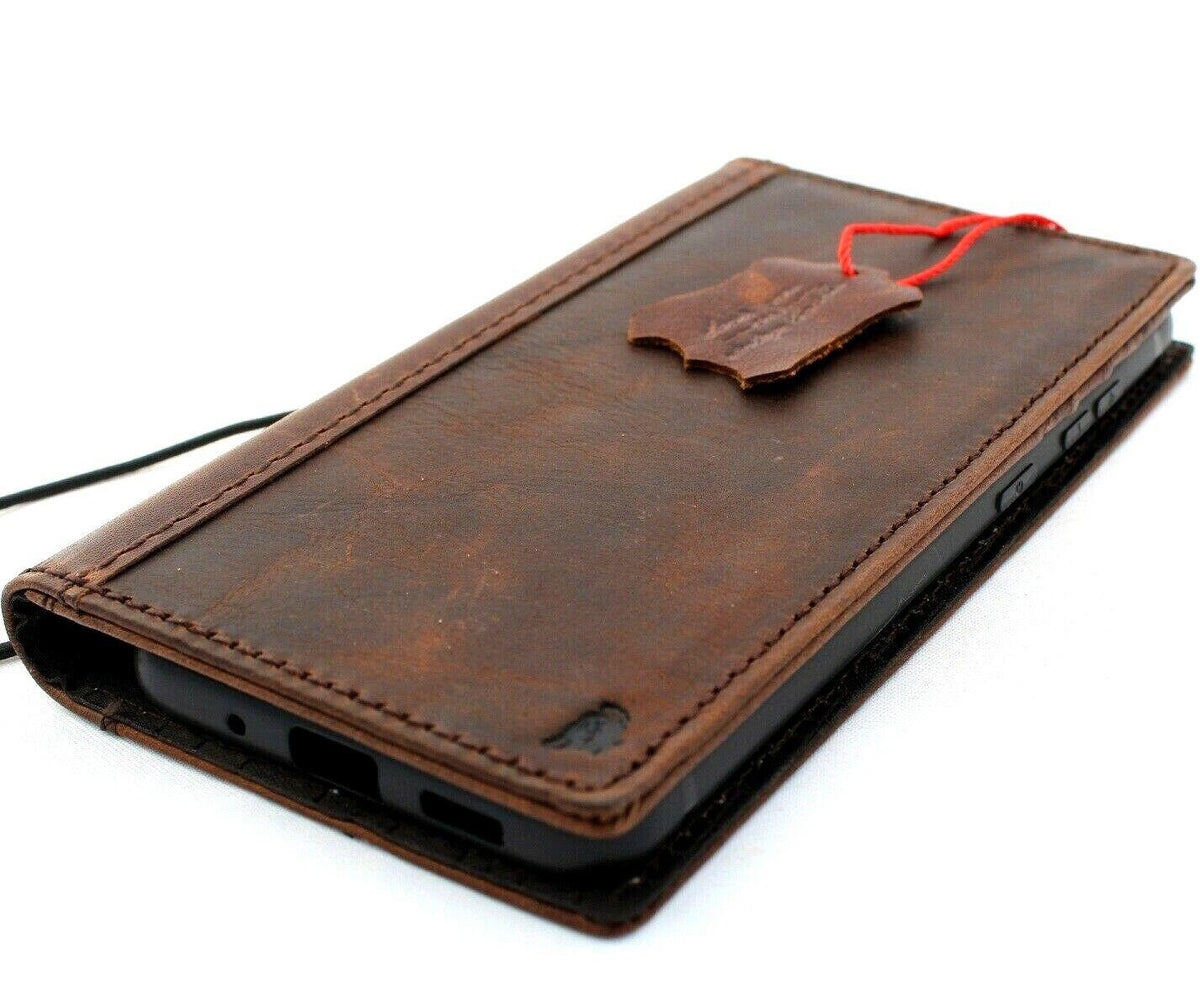 Vintage Leather iPhone Wallet Case: Handmade Book Cover