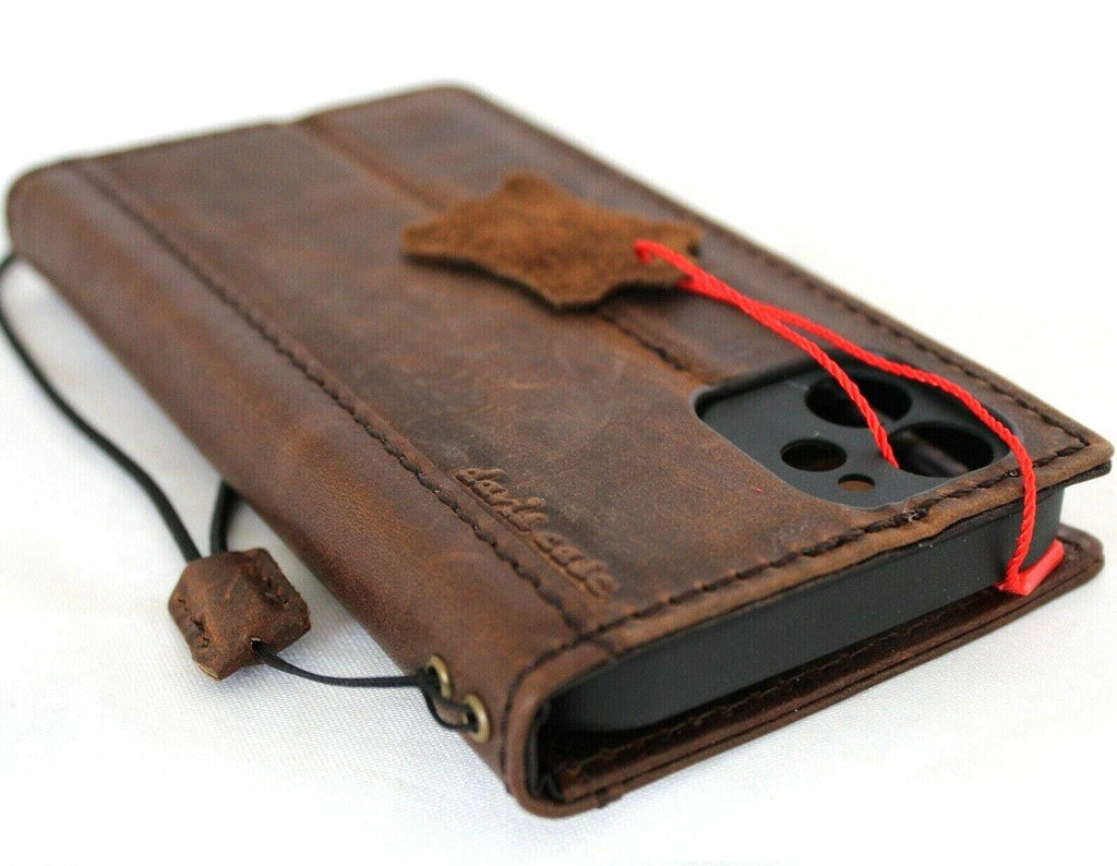 Vintage Leather iPhone Wallet Case: Handmade Book Cover