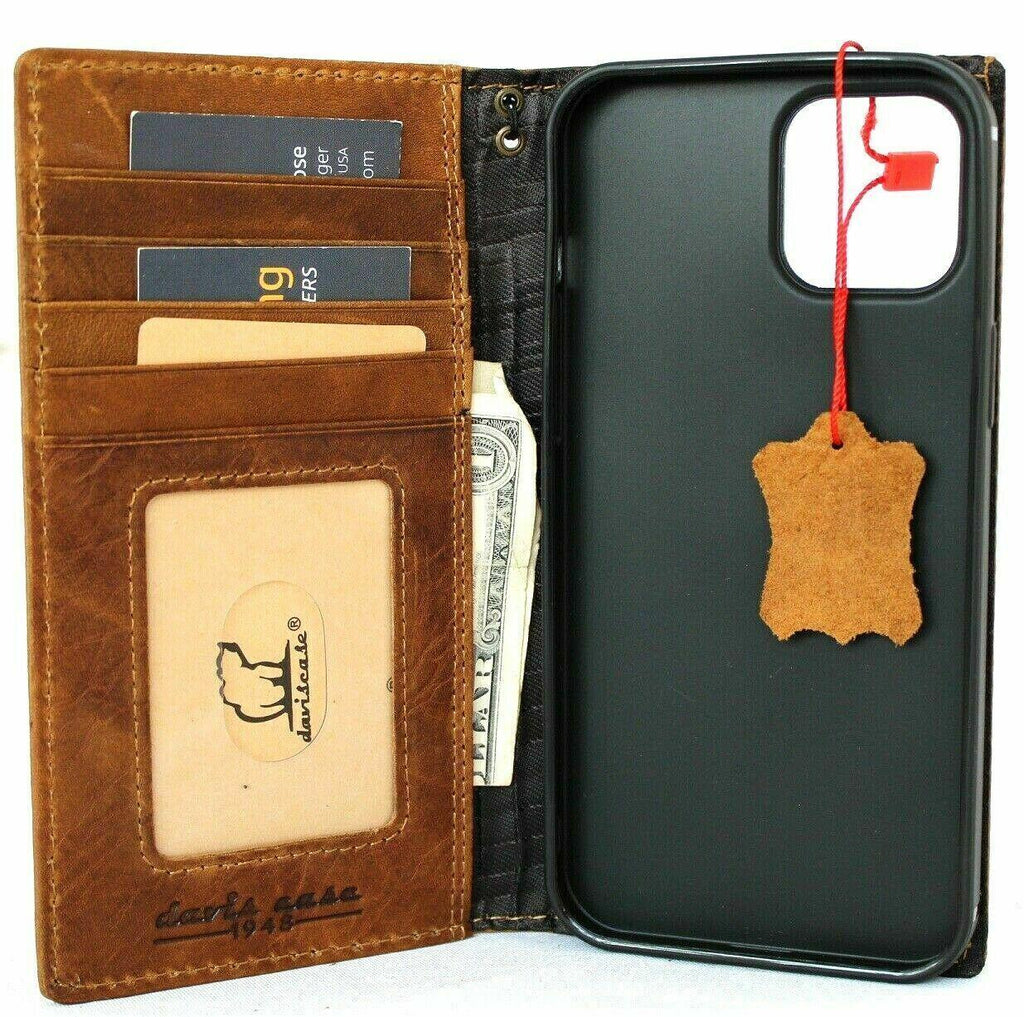 Handmade Leather Phone Case, Luxury Art Design for Galaxy